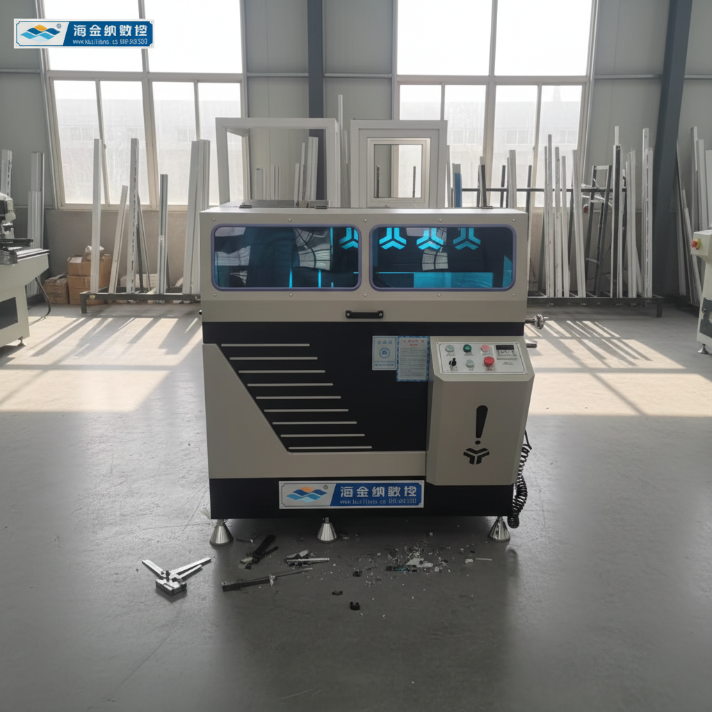 Hisena Aluminum Door Window Corner Cutting Machine With Motor Bearing Core Components 2.2KW 380V Easy To Operate