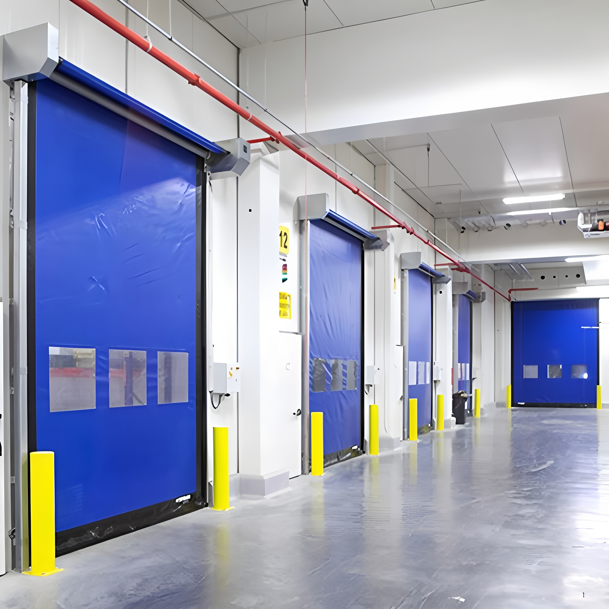 High Quality Industrial Automatic Cold Storage PVC High Speed Zipper Doors for Cold Rooms Freezer