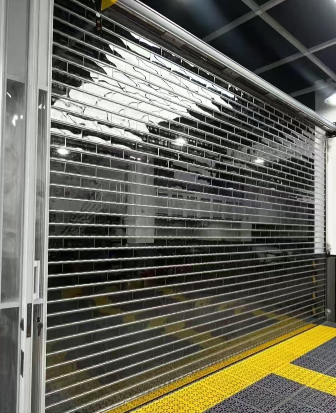 Oem/odm Customized Automatic Roller Rolling Door Contemporary Shutter Vertical Grilles Crystal Manufacturer Polycarbonate Shops