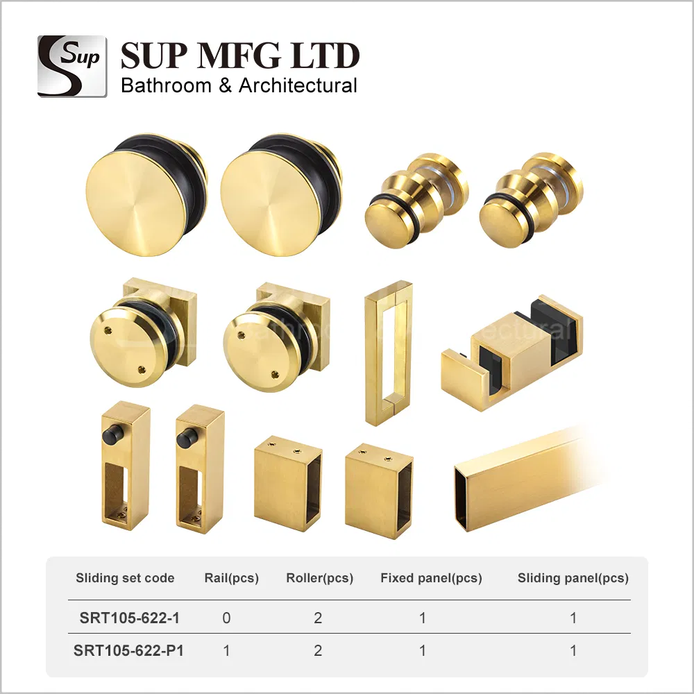 10X40mm European Style Glass Door System Stainless Steel Sliding Door Hardware Set