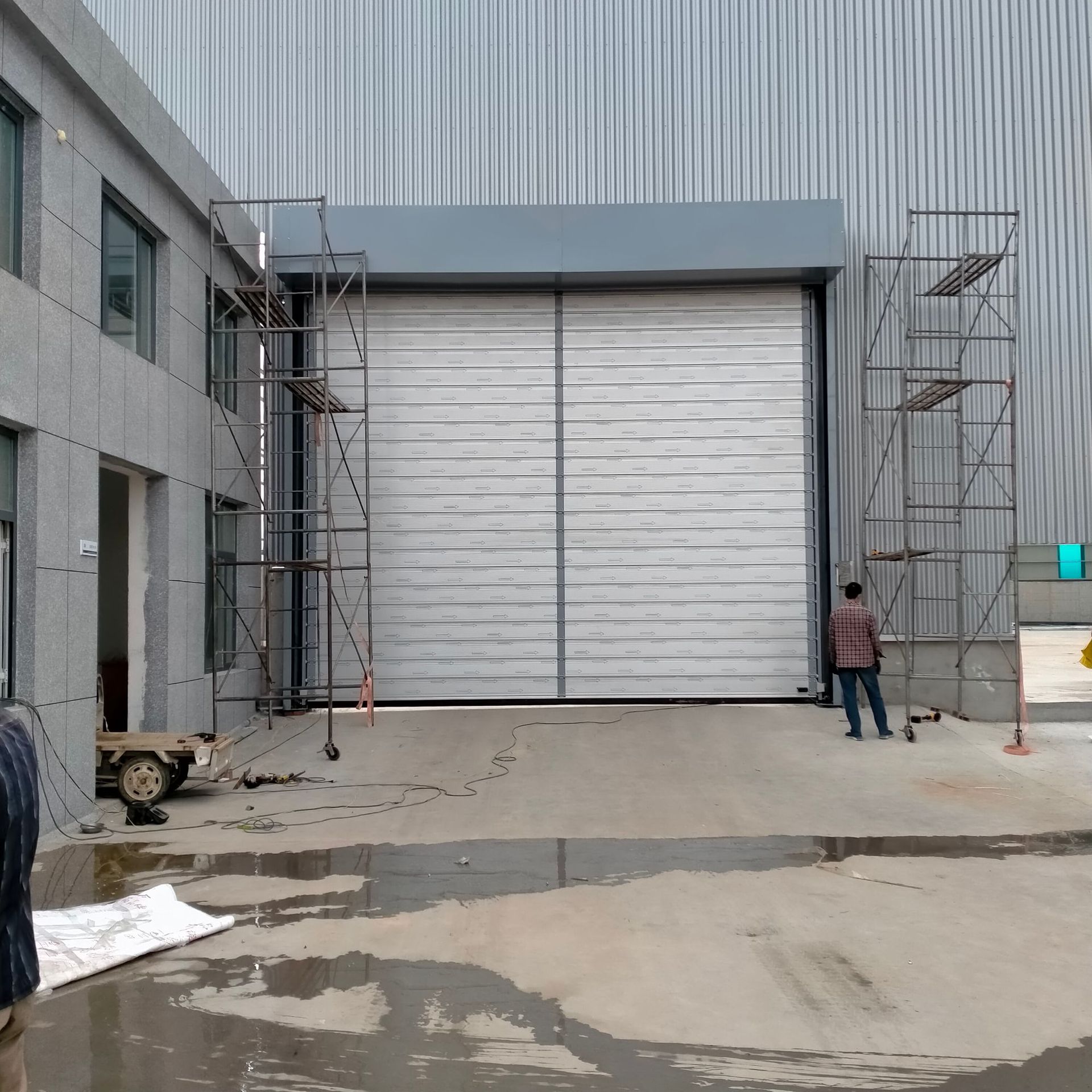 High Speed Thermal Protect Industrial Heavy Duty Aluminum Alloy Spiral Fast Rolling Shutter Doors for Sale