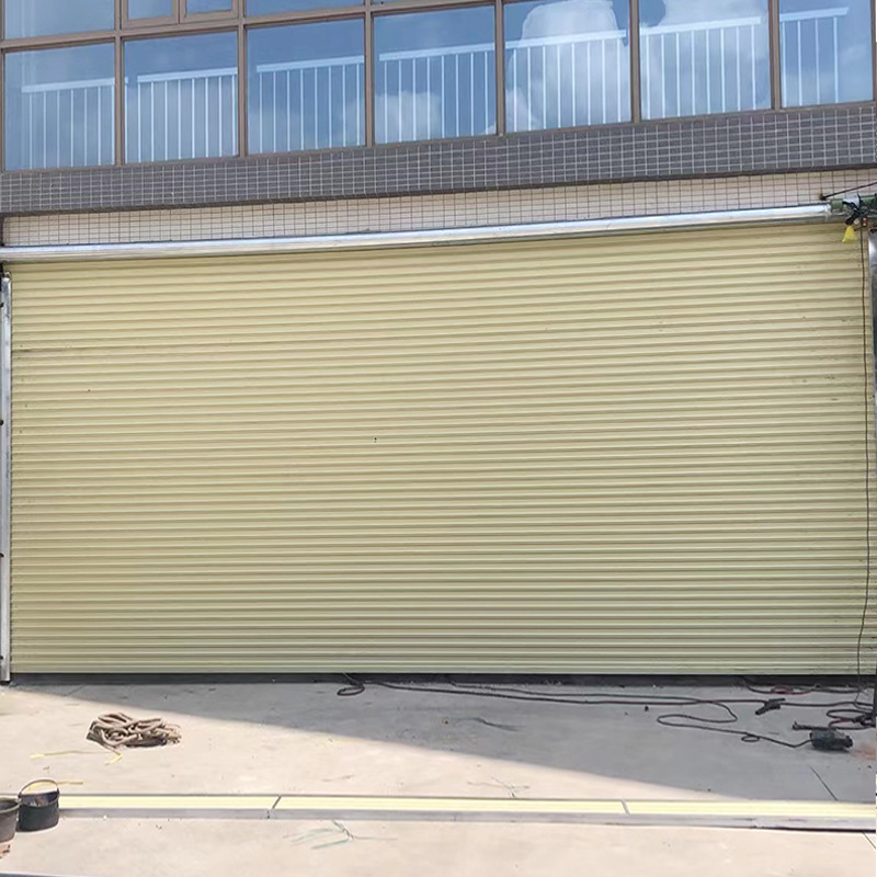 Custom Colored Steel Electric High Speed Rolling Shutter Doors Modern Finished Farmhouse Anti-Theft Galvanized Wind Resistant