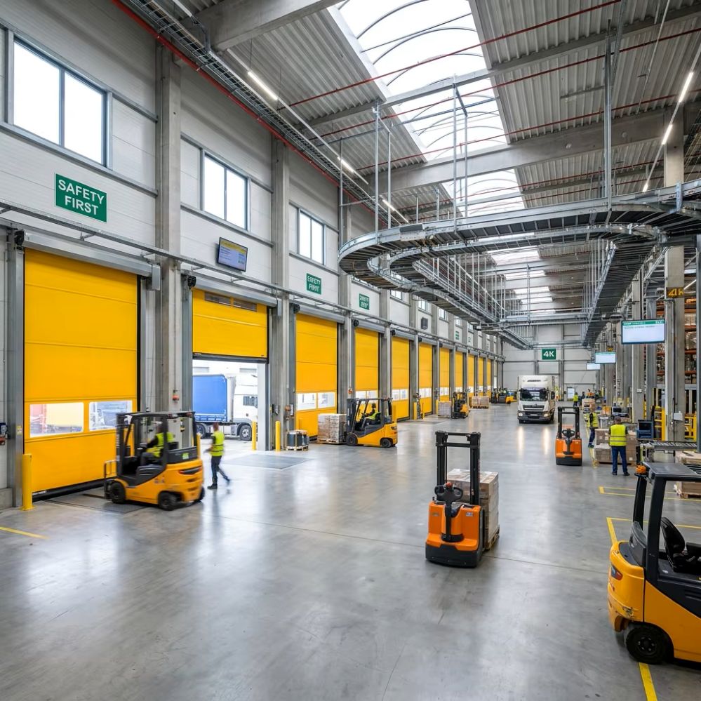 Intelligent Auto-Reset High Speed Door with Radar &amp; Photocell Sensor for Industrial Use