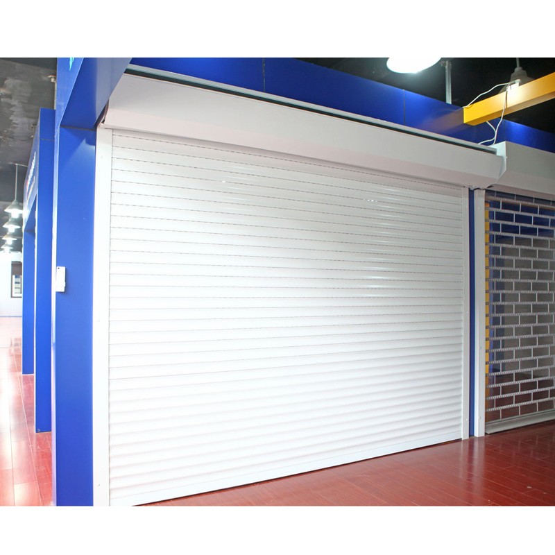 77mm Alu. PU Insulated Residential Automatic Rolling Roller up Garage Door with Pedestrian Door