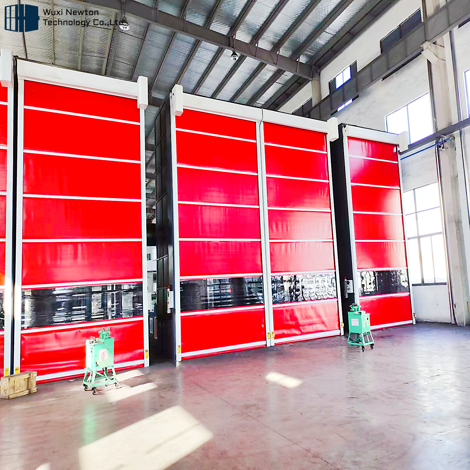 High Quality Industrial Transparent Automatic Steel Frame PVC Curtain High Speed Roll-Up Door