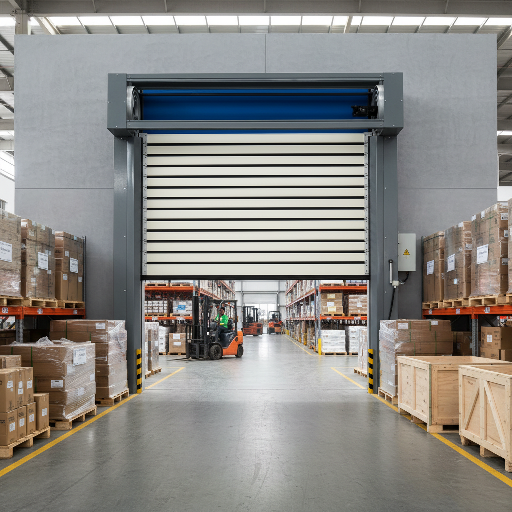 Aluminum Rigid Panel Spiral High Speed Door for Industrial Workshops and Warehouses Smooth &amp; Reliable Performance