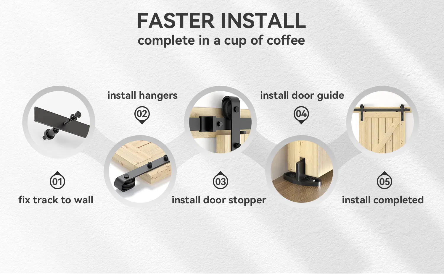 Installation Guide for sliding barn door track system