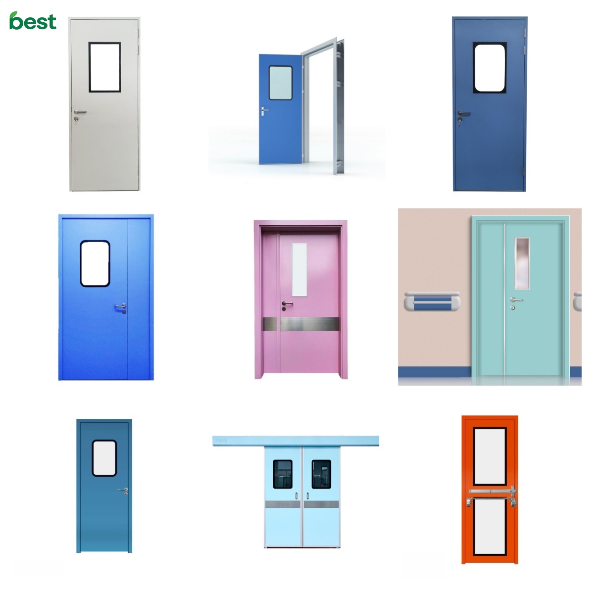 Customized Modern Design Aluminum Alloy Fire Door with 90-Min Fire Rating Sound Insulation 1-Year Warranty-for Gym
