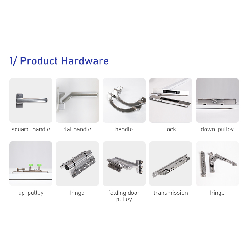 Eehe Aluminum Folding Glass Door With Thermal Break, Energy-Saving Insulated Patio Bi-Fold System