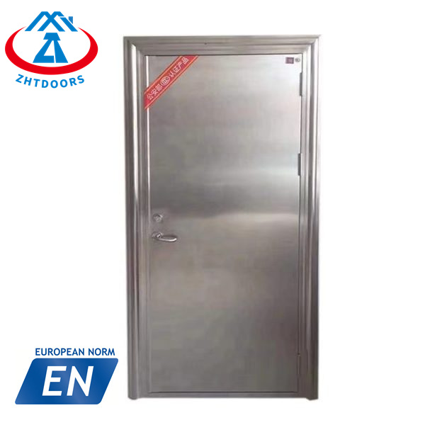ZHTDOORS High Hardness EN Standard 1 Hour Metal Security Stainless Fire Rated Steel Doors Design