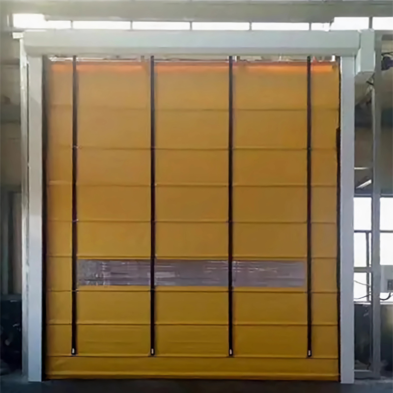 Modern Design Rapid-Action PVC High-Speed Stacking Door for Seamless Access Control Windproof Motorized Operation for Warehouses