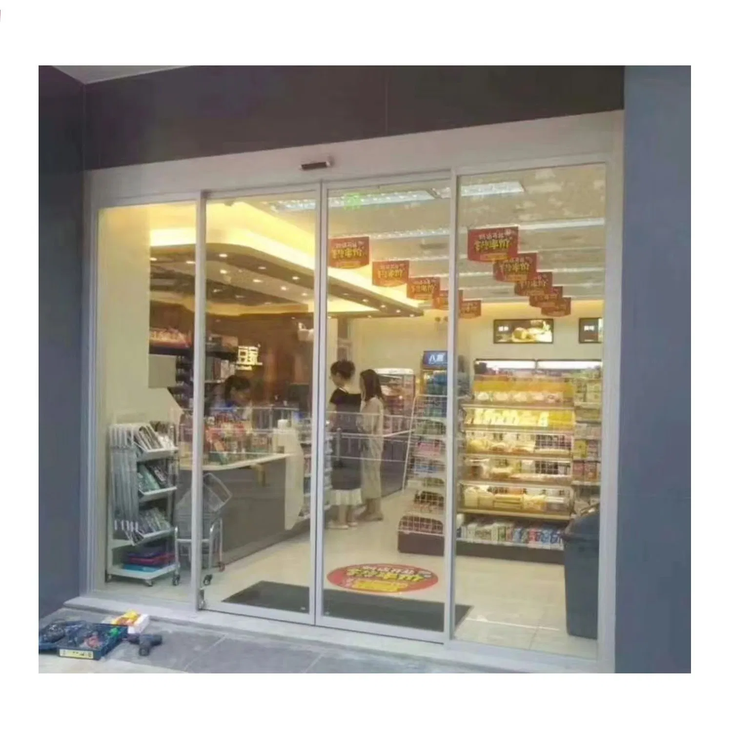 Deper Factory Direct 125b 150kg Frameless &amp; Framed Glass Sliding Door Commercial Automatic Sliding Door System with Remote Control