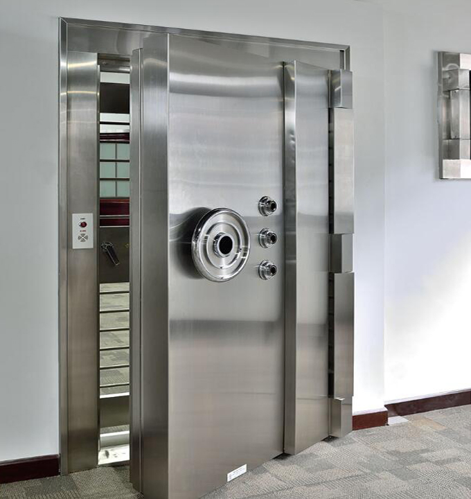 OEM Treasury Double Vault Door Stainless Steel Security Door
