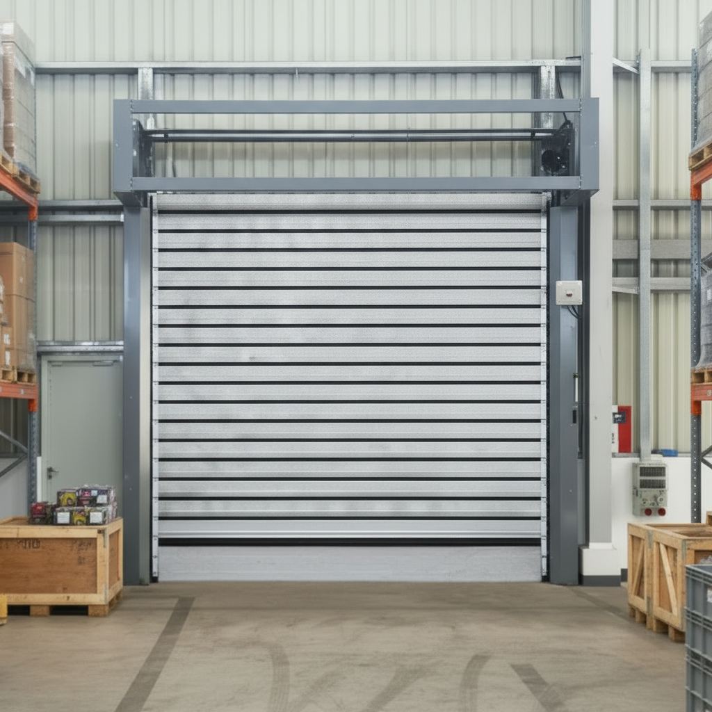 Turbo Spiral High Speed Door for Industrial Warehouses Aluminum Rigid Structure with Fast &amp; Stable Operation