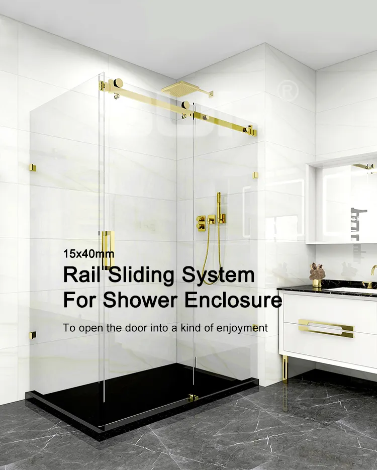 10X40mm European Style Glass Door System Stainless Steel Sliding Door Hardware Set