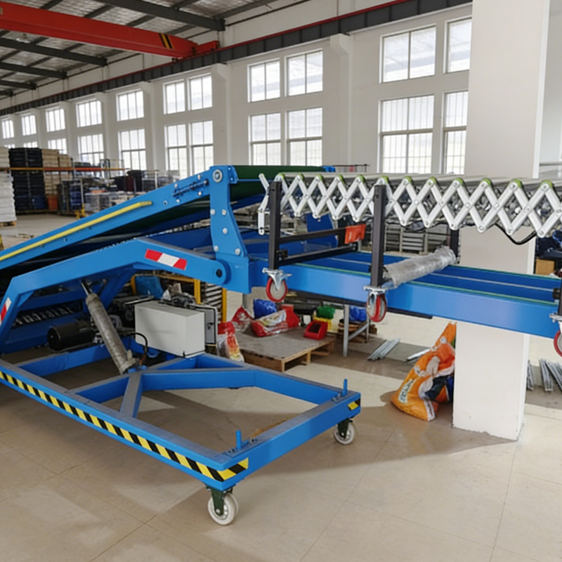 Logistics Warehouse Transfer Conveyor Adjustable Height Dock Equipment for Trailer Loading System