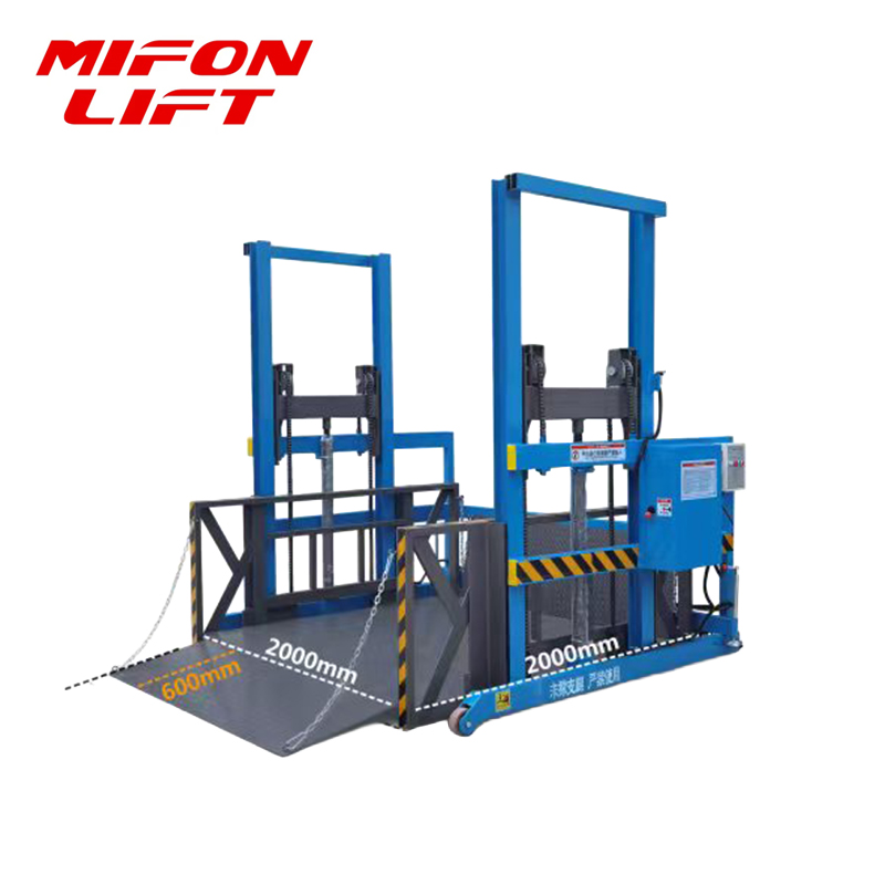 MIFONLIFT 2000kg 3000kg 1.7m Height Mobile Loading Dock Platform Hydraulic Mobile Truck Loading Ramp For Warehouse