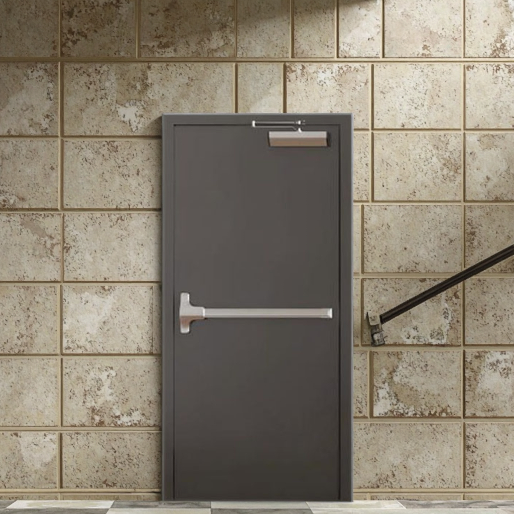 Steel Fire Door Galvanized Frame Hollow Metal Commercial Doors Emergency Exit UL Fire Rated Doors