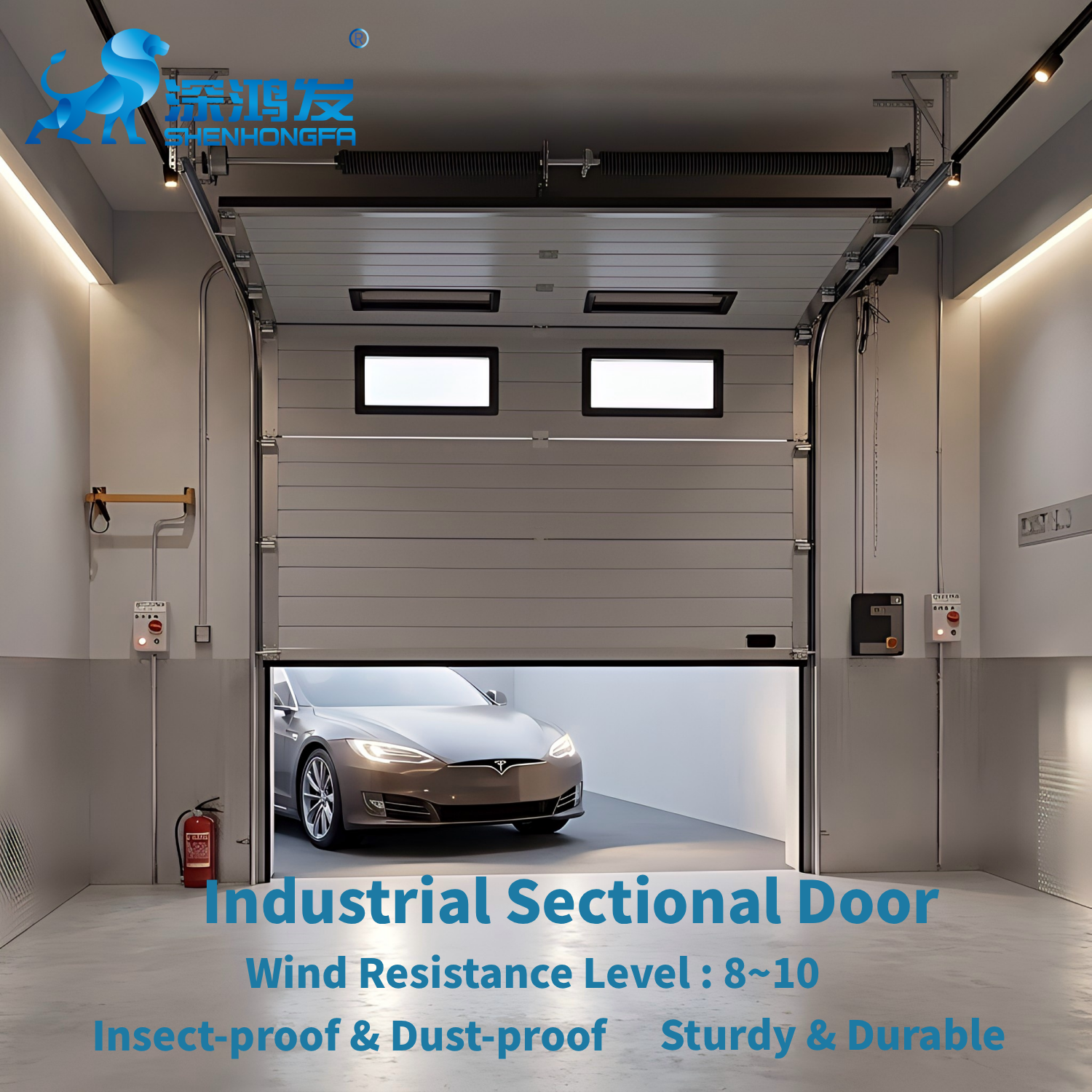 HongFa Hot Selling Automatic Industrial Sliding Doors Overhead Steel Vertical Lifting Roll-up Doors Overhead Warehouse Dock Door