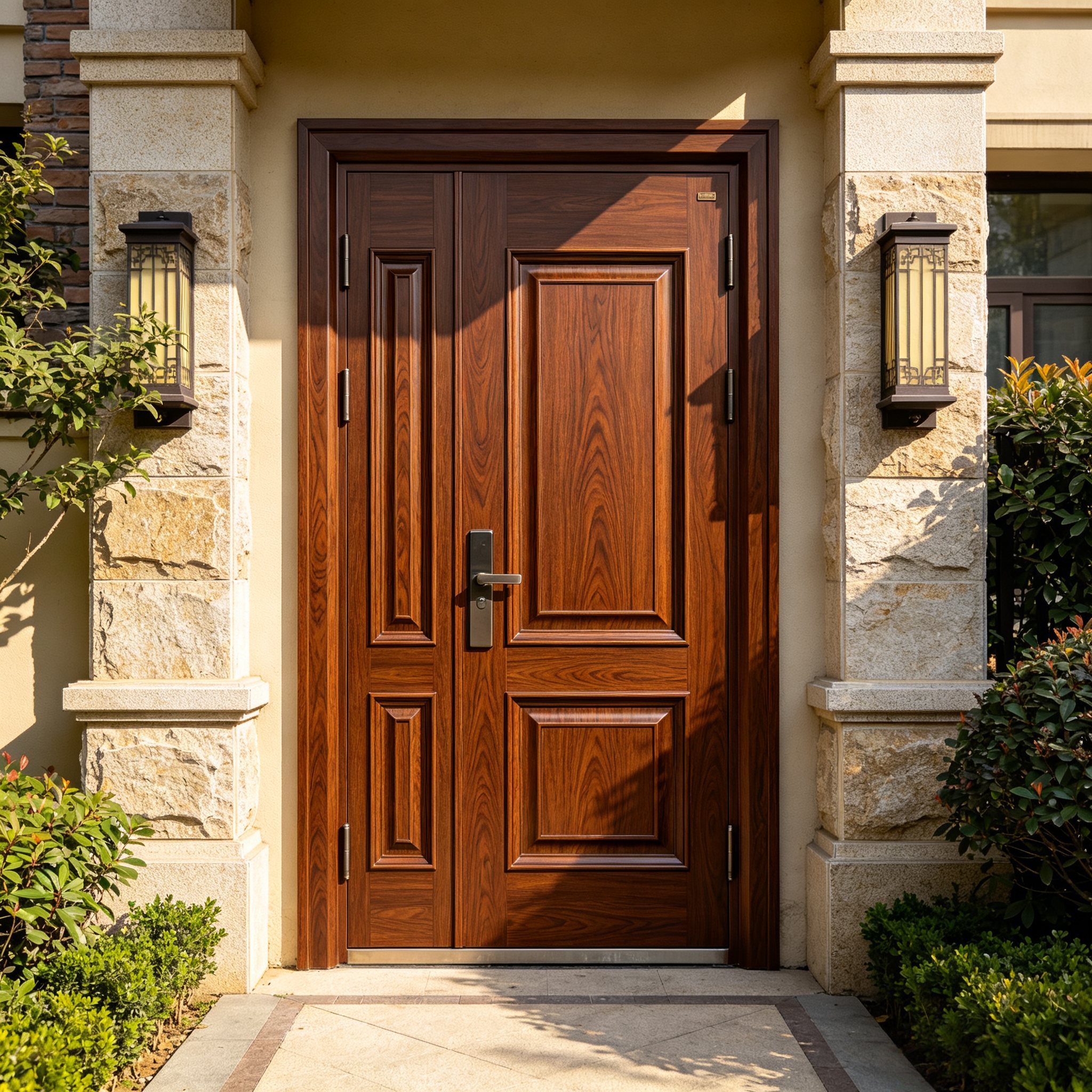 Residential Aluminum Security Front Door , Anti-Theft, Multi-Point Lock, Custom Size for House &amp; Apartment
