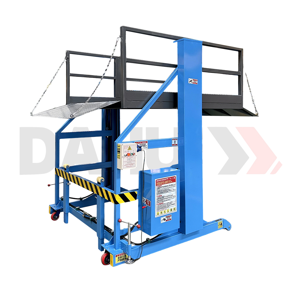 Lifting Equipment Mobile Hydraulic Cargo Lift Dock Truck Loading and Unloading Platform 2000kg Capacity 1.7m Height Carbon Steel