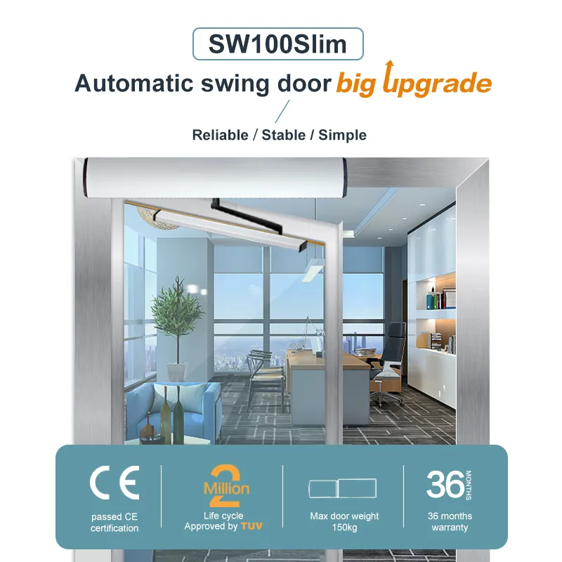 Automatic Swing Door SW100slim Full Range Voltage 100kg Lifting Capacity Smart Home Automation
