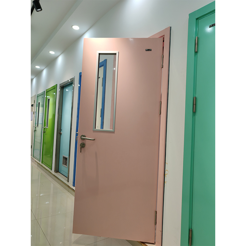 China Manufacturer Galvanized Steel Fire Rated Security Door Black and White Painting Single Fire Front Entry Door for House
