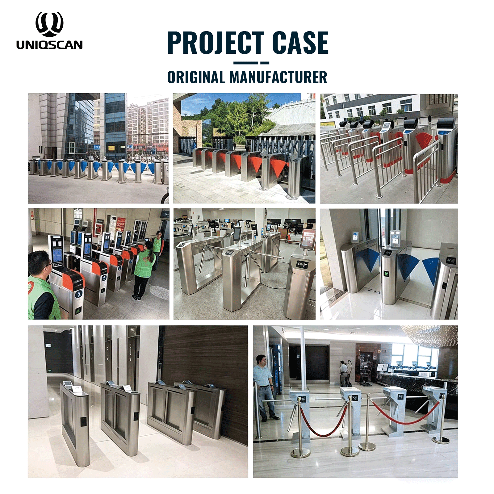 UNIQSCAN Biometric Security Tripod Turnstiles Gate Flap Swing Barrier Turnstile Gate Event Torniquete For Gyms Event Turnstill