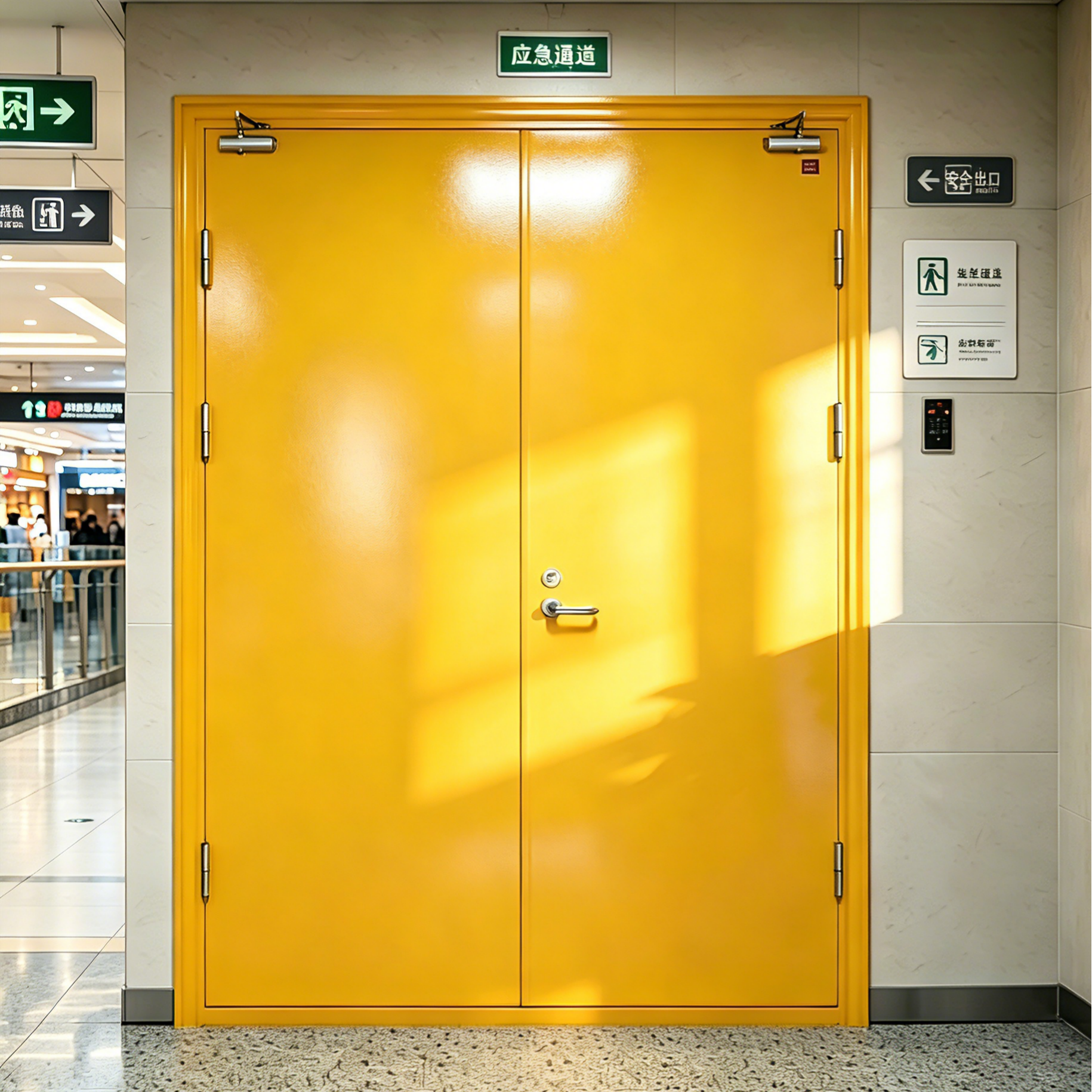 Fire Rated Steel Door EI60 / EI90 with Galvanized Frame | Industrial Emergency Exit Door for Factory &amp; Warehouse Safety