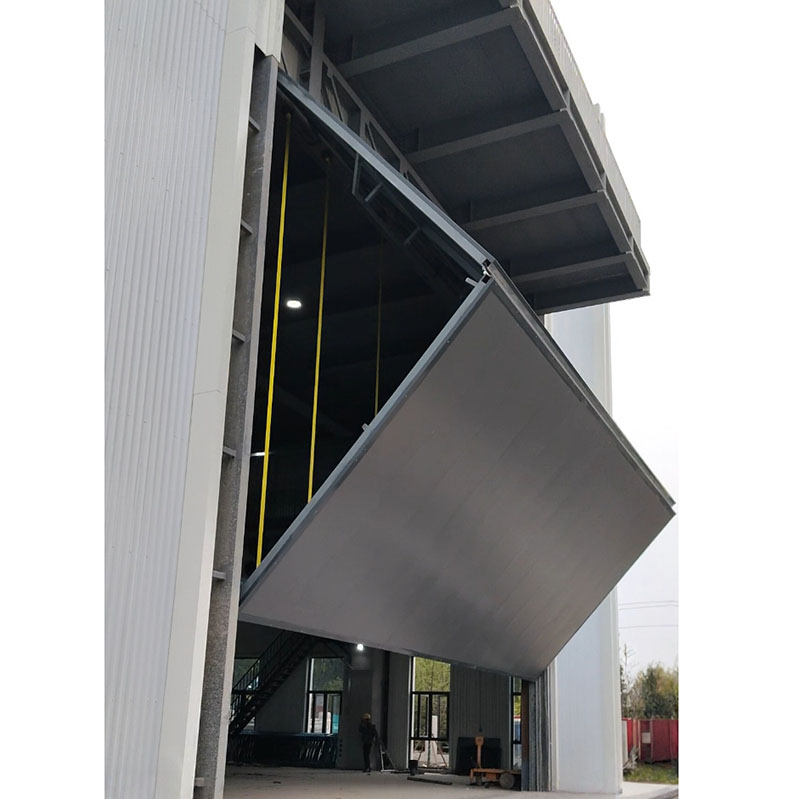 25 m Wide 9 m Height Vertical Drive System Pivot Double Folding Hangar Door