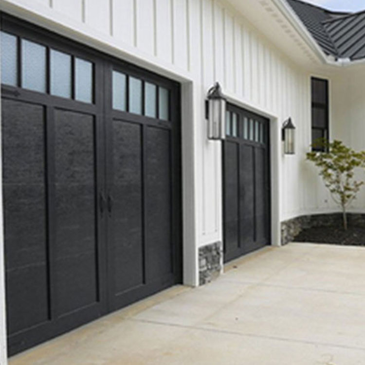 Customized Modern Finished Automatic Electric Garage Door Overhead Sliding Open Style with Steel Elements