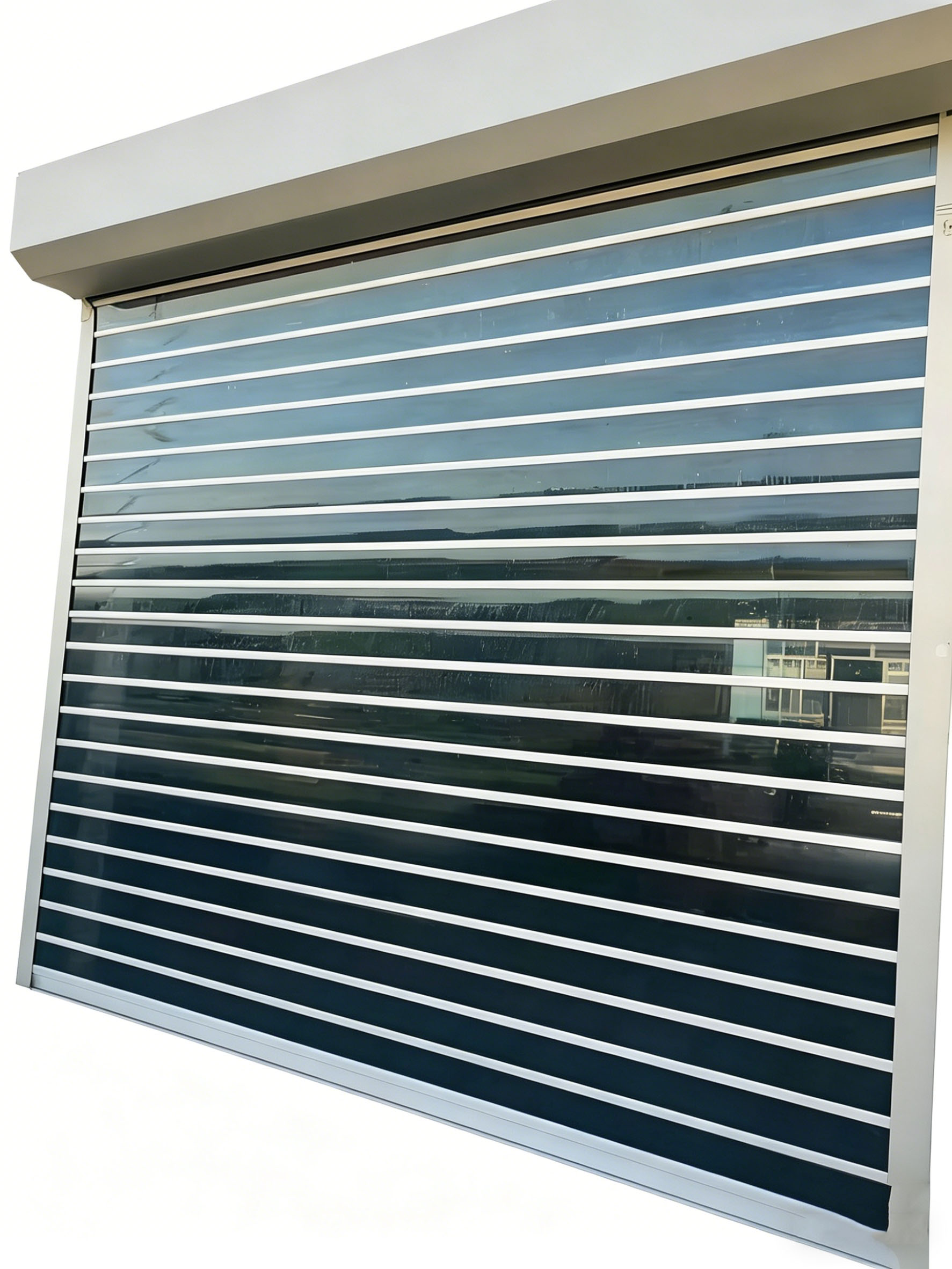 Transparent-roller-shutter-door 2025 Roller Shutter Doors Commercial Transparent PC Material Transparent Roller Shutter Doors