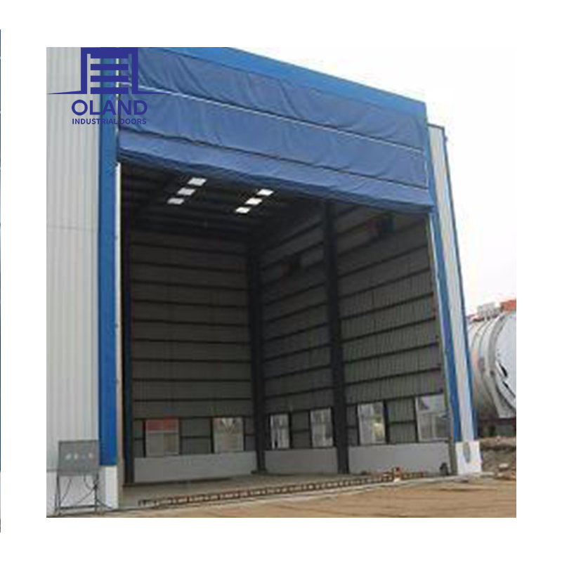 High Quality Durable Professional Manufacturer Windproof PVC Fabric Mega Aircraft Hangar Foldable Doors Industrial Mega Door