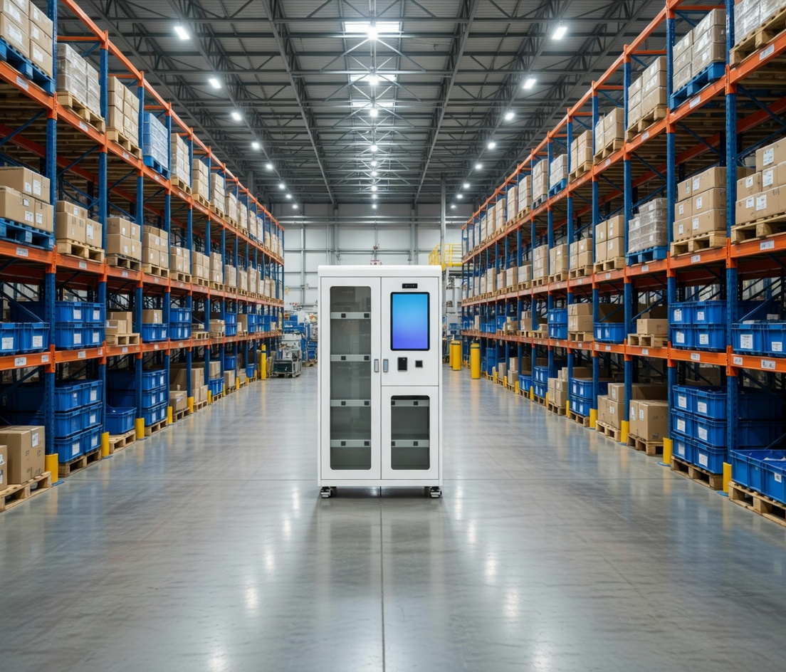 Smart Inventory Management Cabinet Automated Tool Cabinet with Biometric Access and Weighing System for Industrial Warehouse