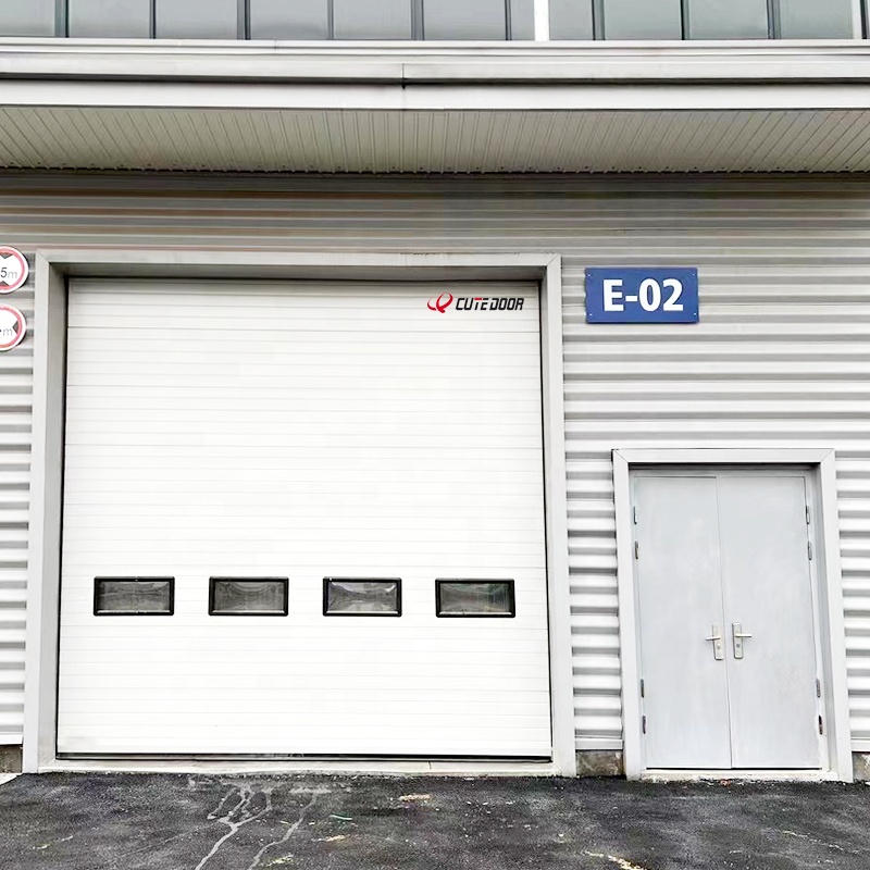 Waterproof Industrial Sectional Door for Warehouse Remote Control Overhead Roll Doors with Multiple Openings Finished Surface