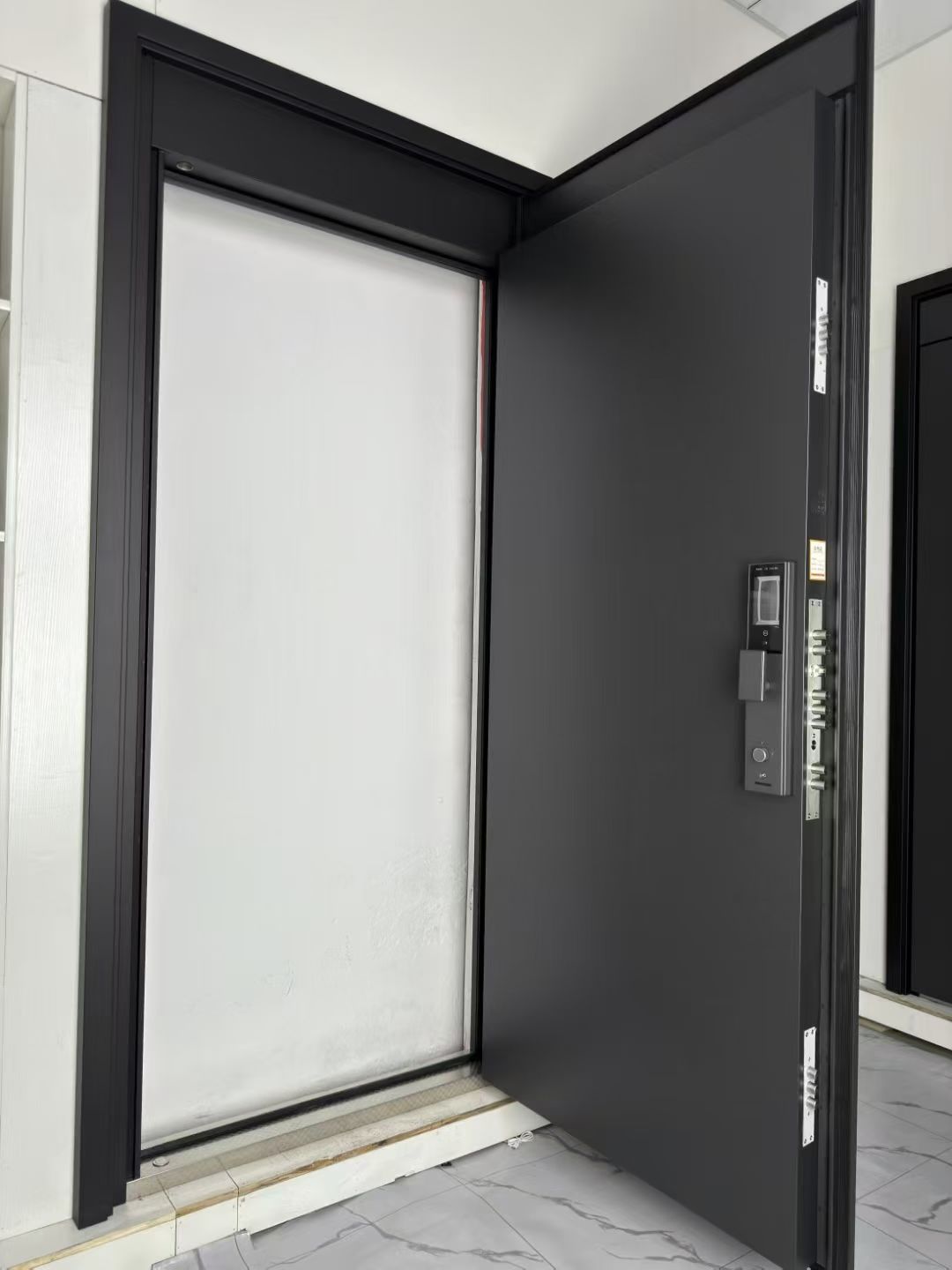 Modern Minimalist Anti-Theft Aluminum Alloy Door Security Entry Side Opening Sliding for Commercial Outdoor Garden for Apartment