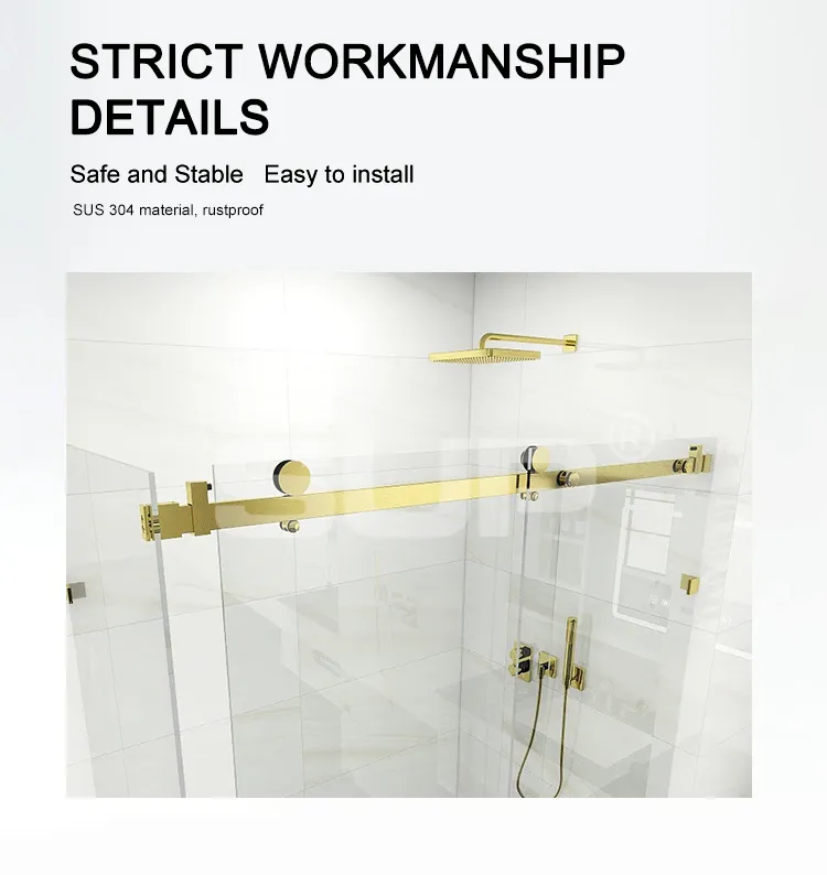 10X40mm European Style Glass Door System Stainless Steel Sliding Door Hardware Set