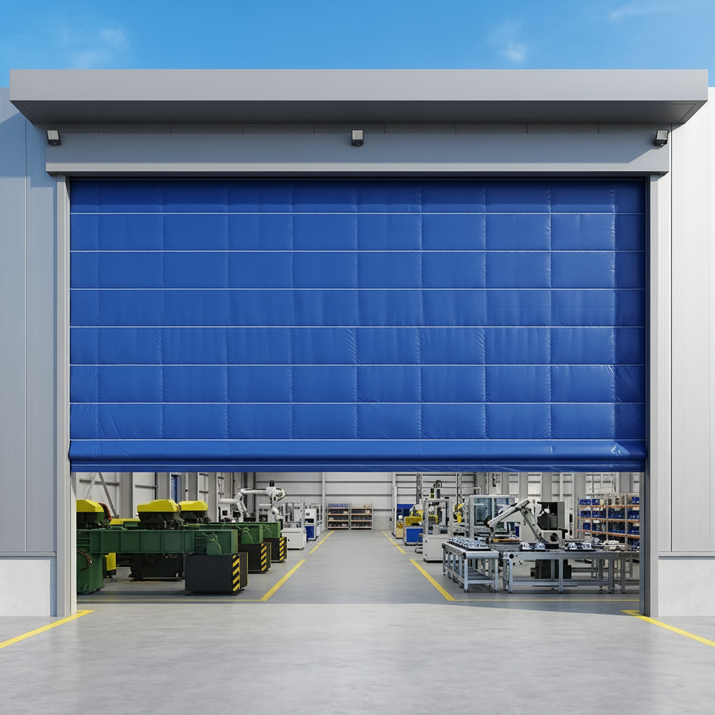 Flexible Steel Structure Huge Flexible PVC Curtain Aircraft Folding up Automatic Electric Hangar Door