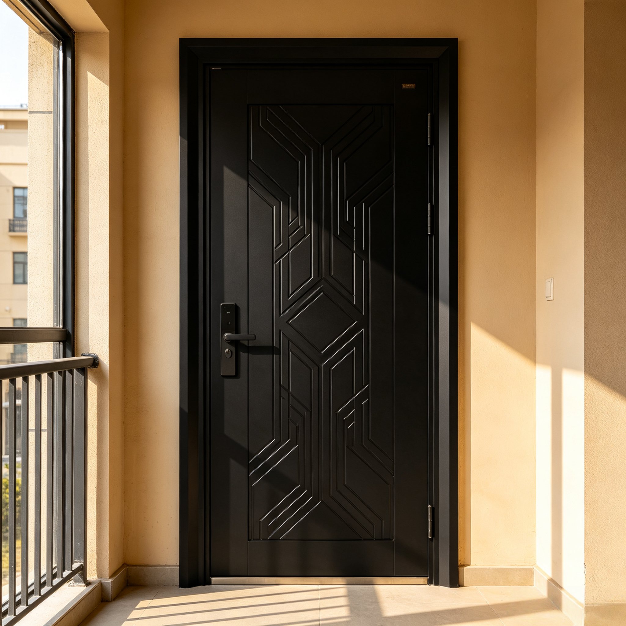 Residential Aluminum Security Front Door , Anti-Theft, Multi-Point Lock, Custom Size for House &amp; Apartment