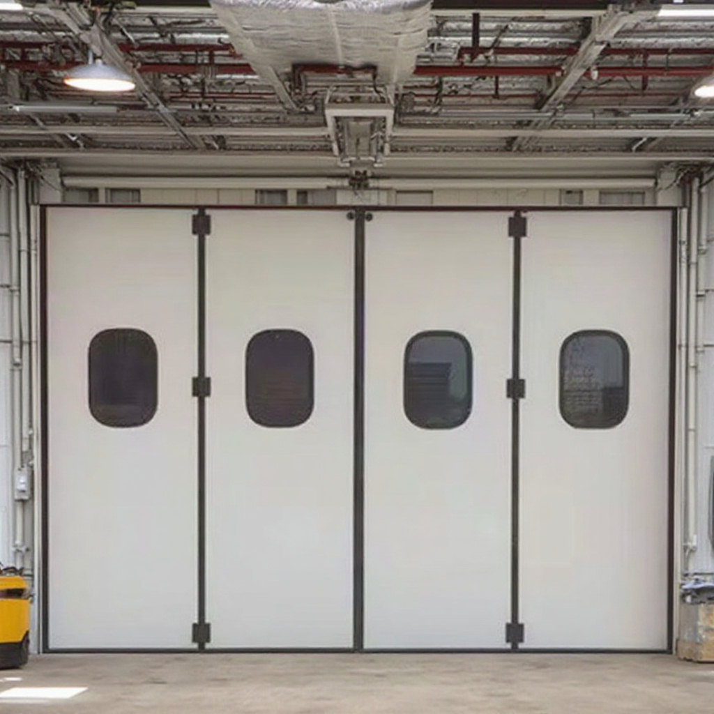 Wholesale Sale Vertical Folding Airplane Hangar Door Industrial Commercial Aluminum Insulated Accordion Folding Hangar Door