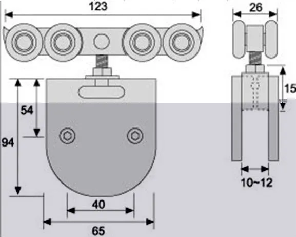 Shower Sliding Door Roller System
