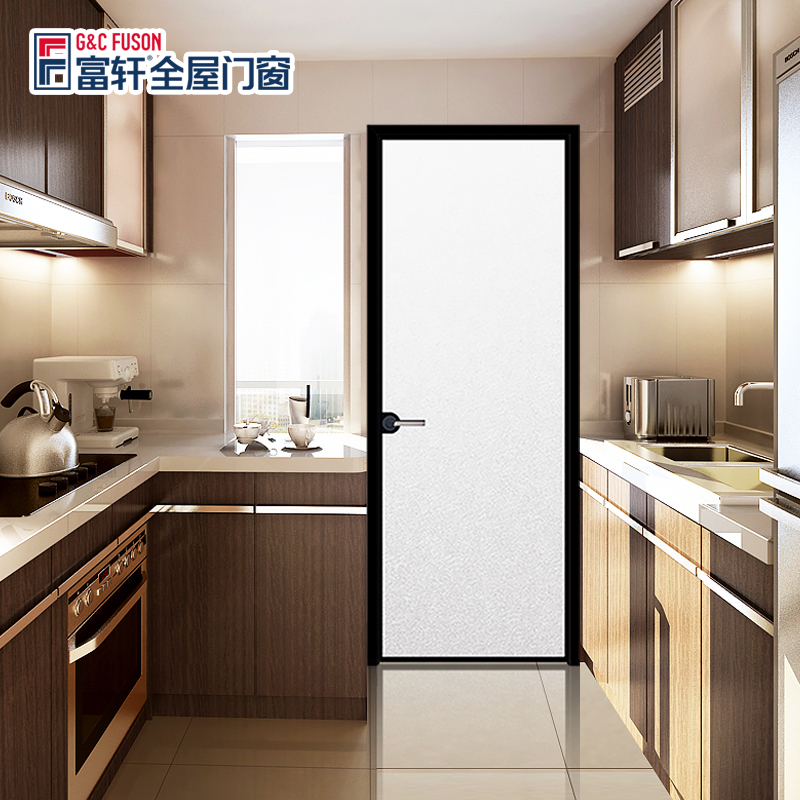 Fuson Factory Supply Discount Price New Design Interior Bathroom Hinged Doors / Aluminium Toilet Casement Door