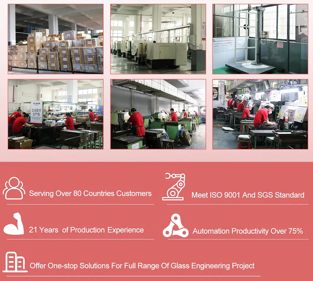 Modern Factory Price Stainless Steel Bathroom Corner Sliding System for 8-10mm Glass Door