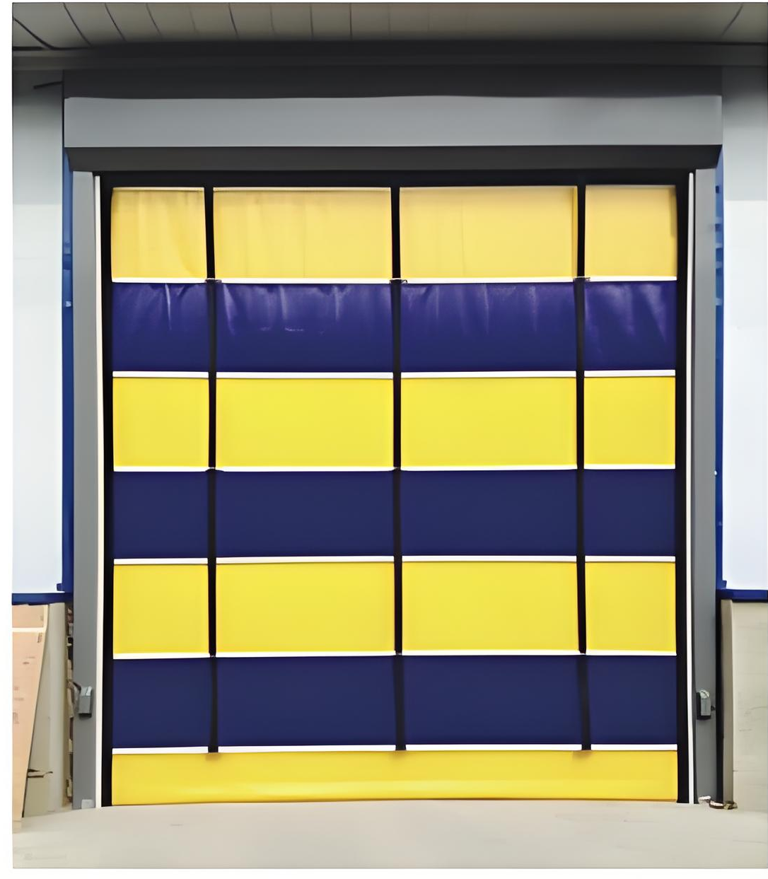 High-Speed Folding Automatic Roller Shutter Door Rapid PVC Stacking Commercial Doors for Workshop and Warehouse