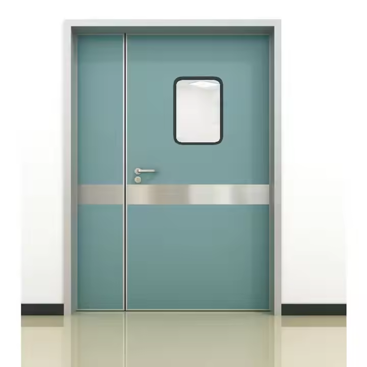 Factory Customized Fireproof Metal Door Clean Room Steel Swing Doors For Industrial Food And Hospital Modern Cleanroom Door
