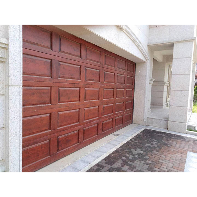 American Modern Sectional Double Garage Door 16x8 Solid Wood Overhead Insulated 9x8 Flap Garage Door