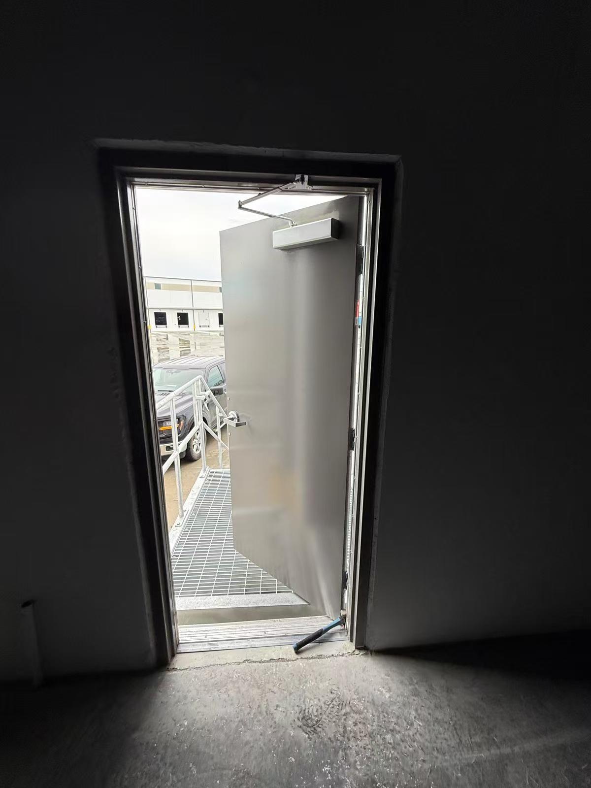 YJC Steel Fire Rated Door Commercial Industrial Fire Safety Door Custom Size UL Certified