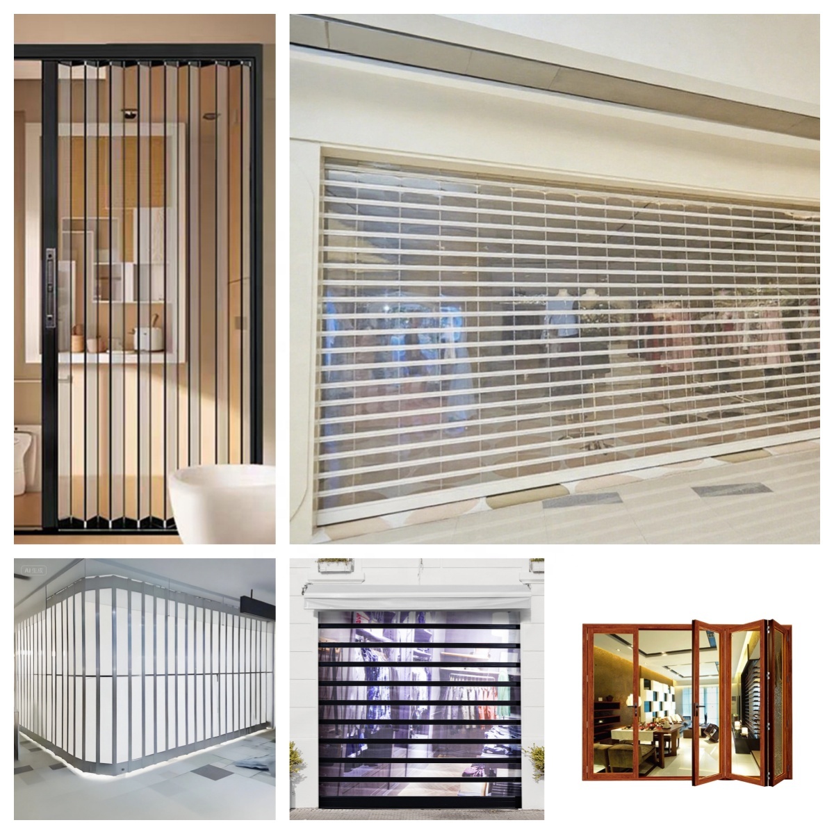 Oem/odm Customized Automatic Roller Rolling Door Contemporary Shutter Vertical Grilles Crystal Manufacturer Polycarbonate Shops
