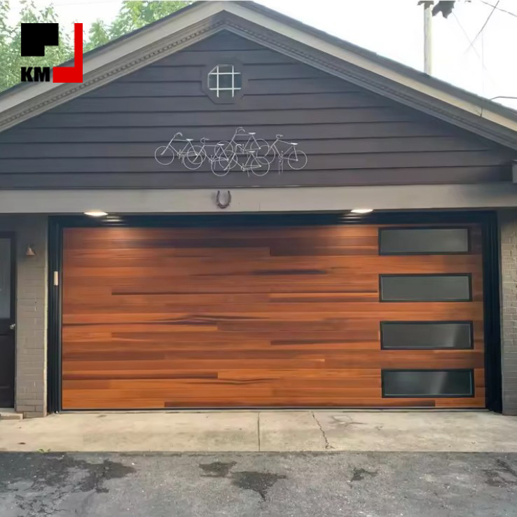 Modern Automatic Aluminum Glass Garage Door High Lift Sectional Overhead Doors for Luxury Villa Waterproof Windproof