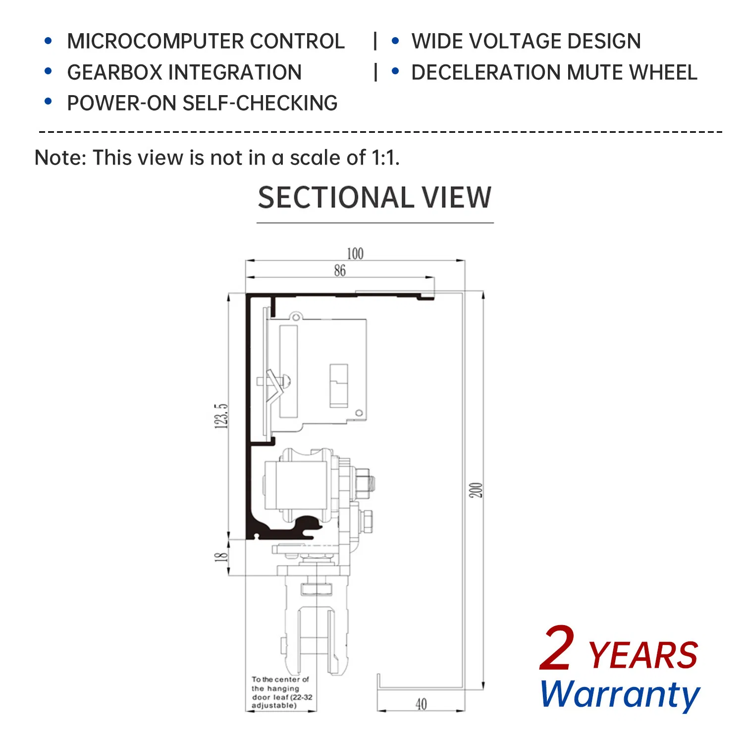 Deper Factory Direct 125b 150kg Frameless &amp; Framed Glass Sliding Door Commercial Automatic Sliding Door System with Remote Control